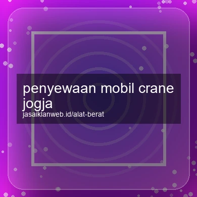 Penyewaan Mobil Crane Jogja