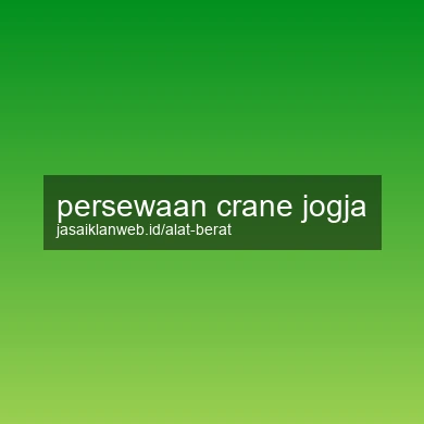 Persewaan Crane Jogja
