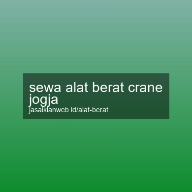 Sewa Alat Berat Crane Jogja
