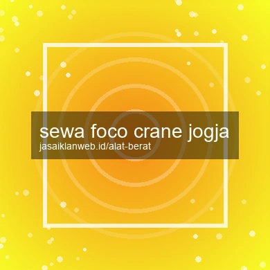 Sewa Foco Crane Jogja