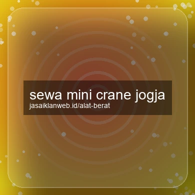 Sewa Mini Crane Jogja