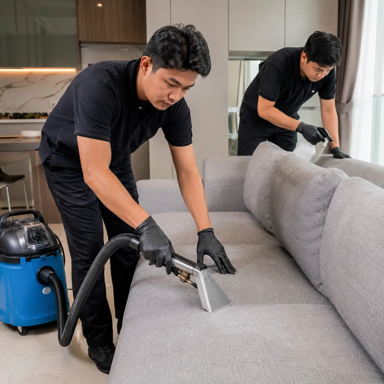Sofa Apartemen Pelanggan Kembali Segar dan Nyaman