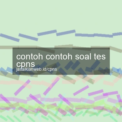 Contoh Contoh Soal Tes Cpns
