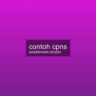 Contoh Cpns