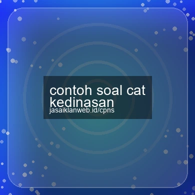 Contoh Soal Cat Kedinasan