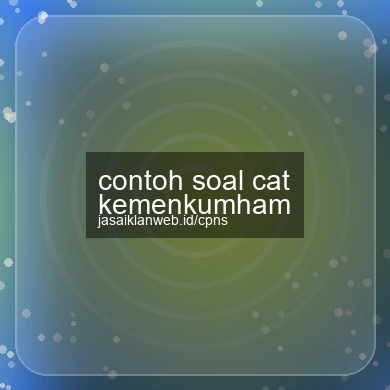 Contoh Soal Cat Kemenkumham