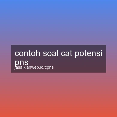 Contoh Soal Cat Potensi Pns