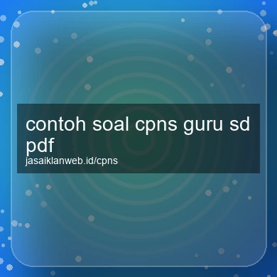 Contoh Soal Cpns Guru Sd Pdf