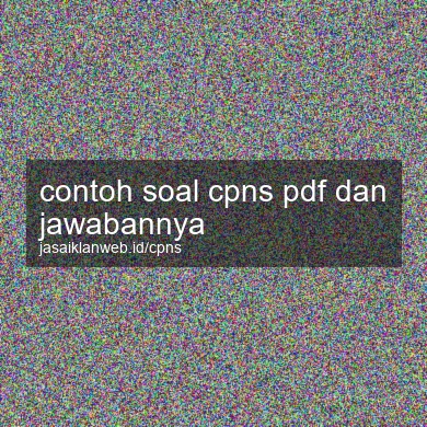 Contoh Soal Cpns Pdf Dan Jawabannya