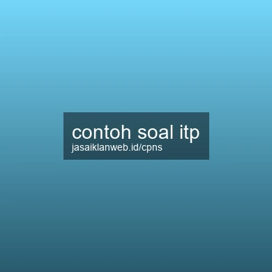Contoh Soal Itp