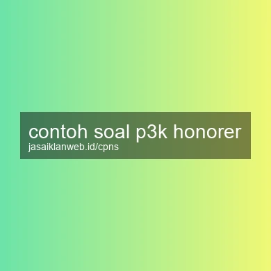 Contoh Soal P3k Honorer
