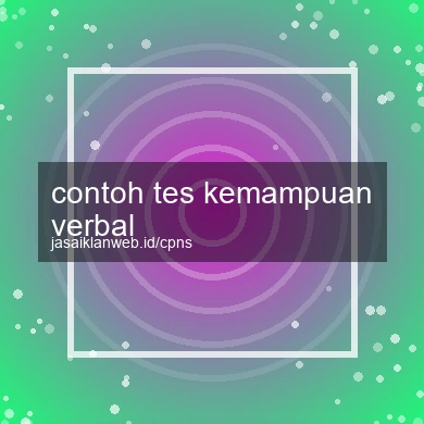 Contoh Tes Kemampuan Verbal