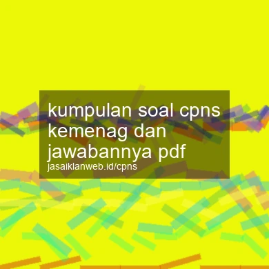 Kumpulan Soal Cpns Kemenag Dan Jawabannya Pdf