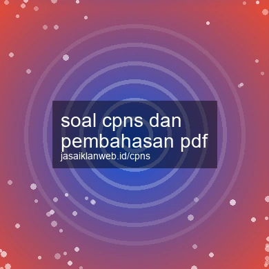 Soal Cpns Dan Pembahasan Pdf