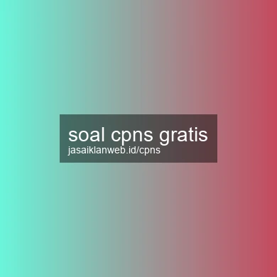 Soal Cpns Gratis