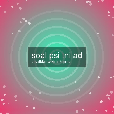 Soal Psi Tni Ad
