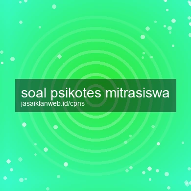 Soal Psikotes Mitrasiswa