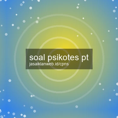 Soal Psikotes Pt