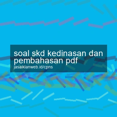 Soal Skd Kedinasan Dan Pembahasan Pdf