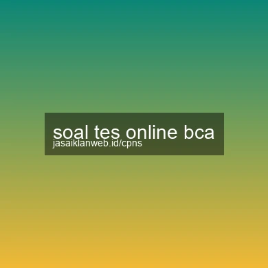 Soal Tes Online Bca