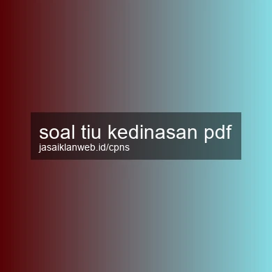 Soal Tiu Kedinasan Pdf