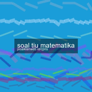Soal Tiu Matematika