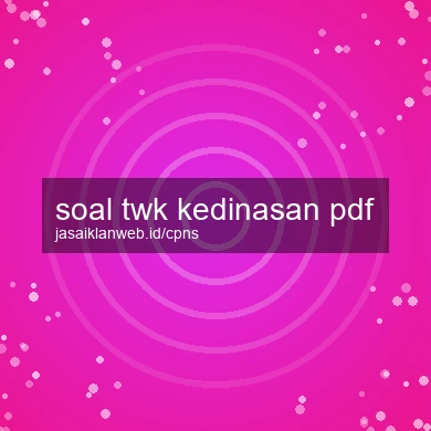 Soal Twk Kedinasan Pdf