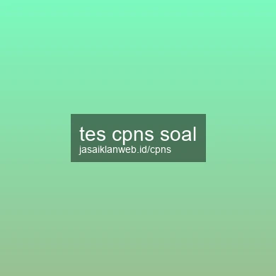 Tes Cpns Soal