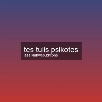 Tes Tulis Psikotes