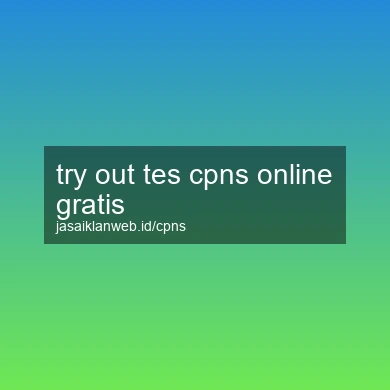 Try Out Tes Cpns Online Gratis