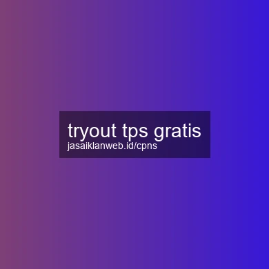Tryout Tps Gratis